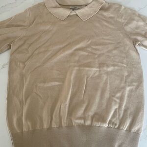Foray Golf sweater polo. Beige. Small.